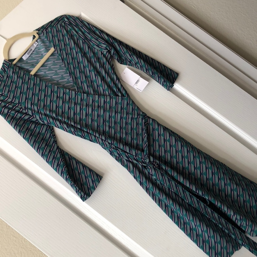 Blue green dress